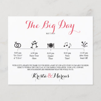 Lámina Itinerario Boda de iconos - Boda de destino