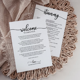 Lámina Itinerario de Bienvenida de Fin de Semana de Boda 
