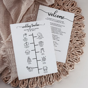 Lámina Itinerario de Boda Cóctel - Icon Bienvenida de Bod