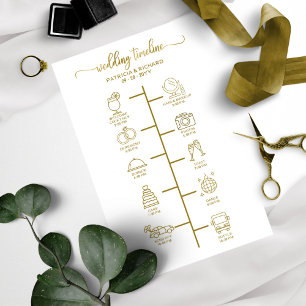 Lámina Itinerario de Boda Cóctel - Icono de Bienvenida de