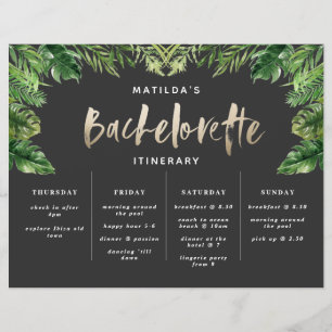 Lámina itinerario del fin de semana de la bachillerato tr