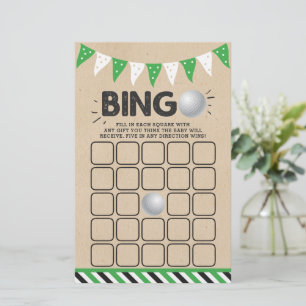 Lámina It's a Boy! Bingo Baby Shower con temas de golf