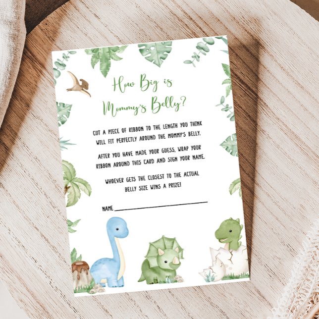 Lámina It's A Boy Dinosaur Baby Shower How Big Is Game (It's A Boy Dinosaur Baby Shower Game)