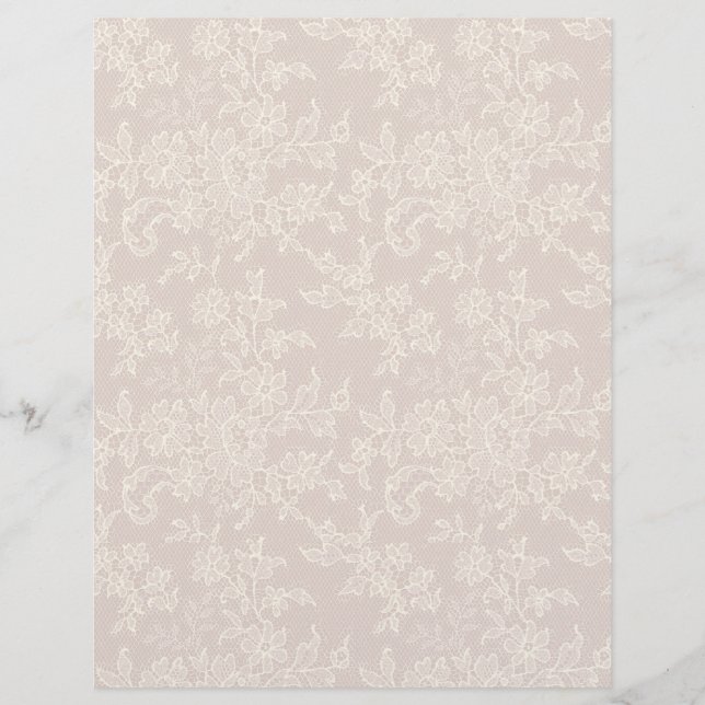 Lámina Ivory Lace escribe sobre el papel del libro de est (Anverso)