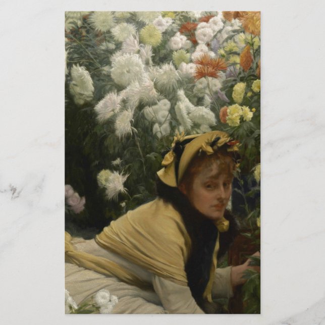 Lámina James Tissot Chrysanthemums (Anverso)