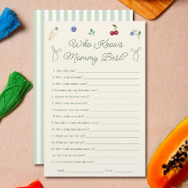 Lámina Jardín Baby Shower que conoce a mamá mejor juego