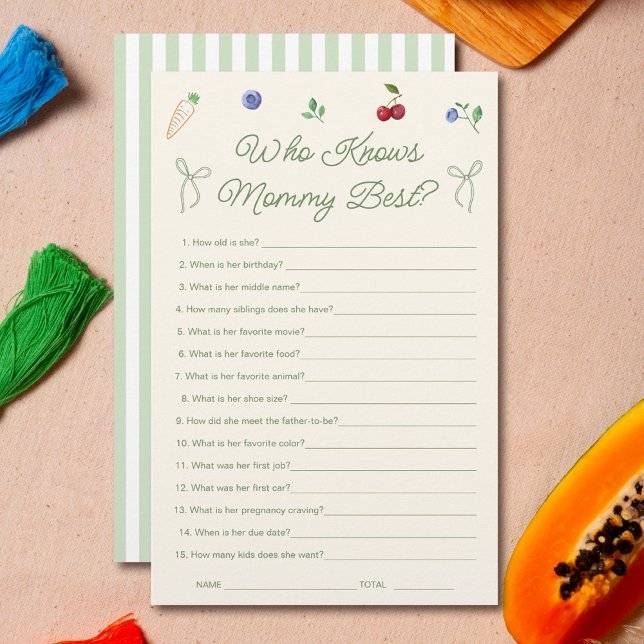 Lámina Jardín Baby Shower que conoce a mamá mejor juego (Subido por el creador)