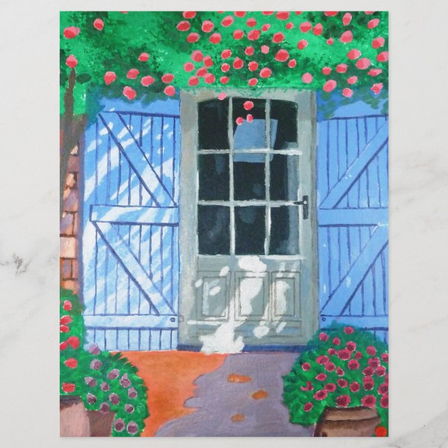 Lámina Jardín de granja francés (Anverso)