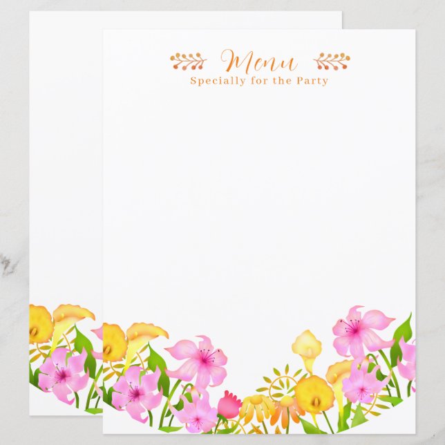 Lámina Jardín floral (Anverso / Reverso)