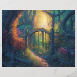 Lámina Jardín forestal encantado | Papel de carátula