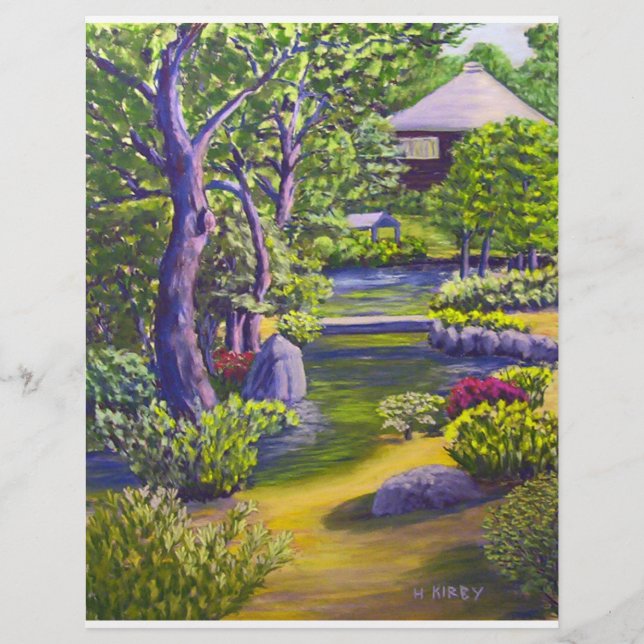 Lámina Jardín japonés (Anverso)