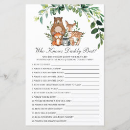 Lámina Jardín Verde Quién Sabe Mejor Papá Juego de Ducha