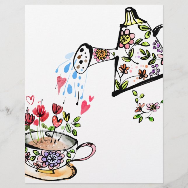 Lámina Jardinería de flores de riego de jardín (Anverso)