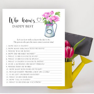 Lámina Jarra de flores - Quién conoce mejor al papá