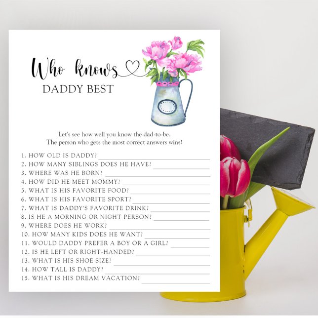Lámina Jarrón de flores - ¿Quién conoce mejor a papá? (Subido por el creador)