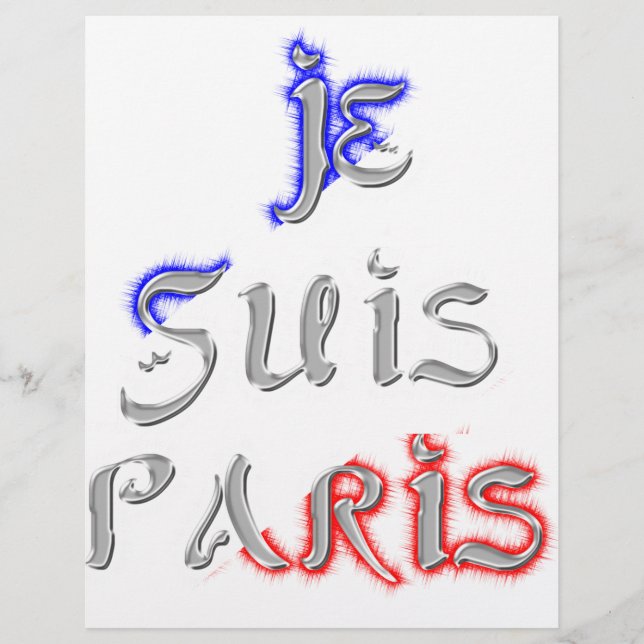 Lámina Je Suis Paris Amo París (Anverso)