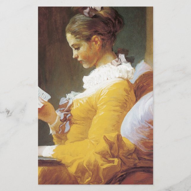 Lámina Jean-Honore Fragonard La Lectora (Anverso)