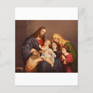 Lámina Jesucristo con Niños Arte Premium Fino