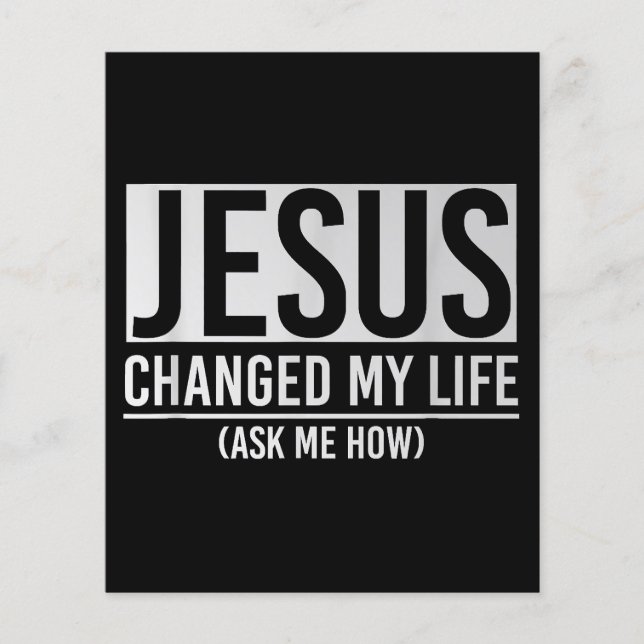 Lámina Jesús Cambió Mi Vida Preguntándome Cómo Jesús (Anverso)