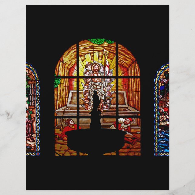Lámina jesús de vidrio manchado (Anverso)