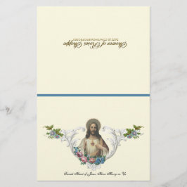 Lámina Jesús Virgen María Oración Espiritual de Comunión