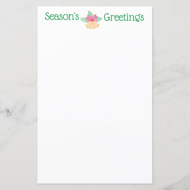 Lámina Jingle Bells Note Paper de Sue Weidlich (Anverso)