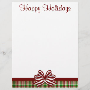 Lámina Jolly Plaid Navidades Letterhead