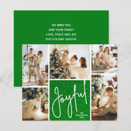 Lámina JOYFUE Multi Photo Budget Green Holiday Cards