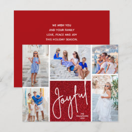 Lámina JOYFUE Multi Photo Budget Red Holiday Cards