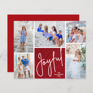 Lámina JOYFUE Multi Photo Budget Red Holiday Cards