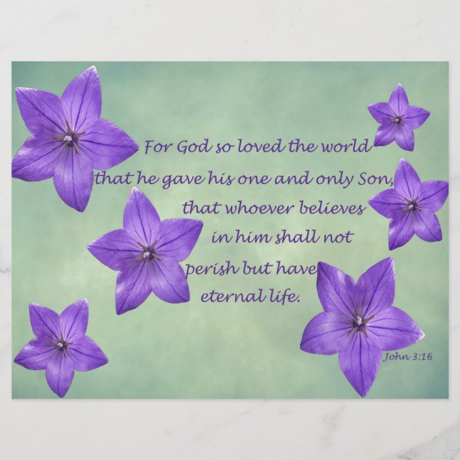 Lámina Juan 3:16 (Anverso)