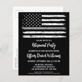 Lámina Jubilación de funcionario correccional gris negro