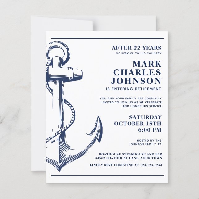 Lámina Jubilación de la Armada de Anclaje Náutico Presupu (Anverso)