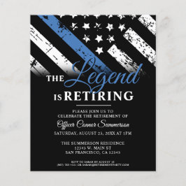 Lámina Jubilación de la Línea Azul de la Policía Presupue