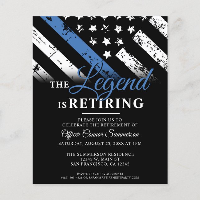 Lámina Jubilación de la Línea Azul de la Policía Presupue (Anverso)