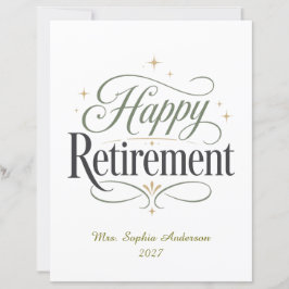 Lámina Jubilación Feliz Nombre Personalizado