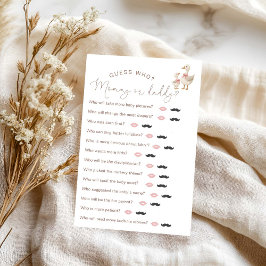 Lámina Juego "Adivina quién" de Silly Goose Baby Shower