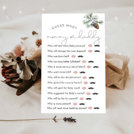 Lámina Juego "Adivina quién" de Winter Baby Shower