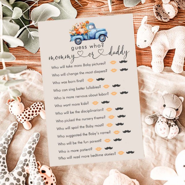 Lámina Juego "Adivina quién" del camión de calabazas de B (Subido por el creador)