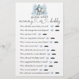 Lámina Juego "Adivina quién" del elefante de invierno