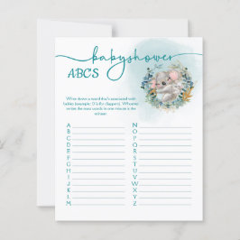 Lámina Juego Baby Shower ABC Baby Koala