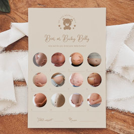 Lámina Juego Baby Shower De Cerveza De Oso De Teddy O Bel