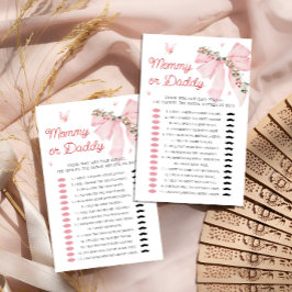 Lámina Juego Baby Shower de fresa mami o papi