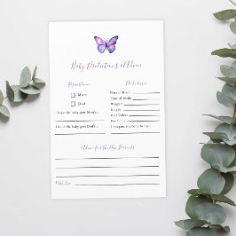 Lámina Juego Baby Shower Predicciones y consejos sobre ma