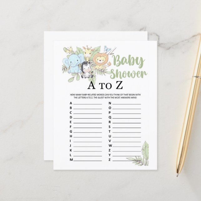 Lámina Juego BabyShower (Anverso/Reverso In Situ)