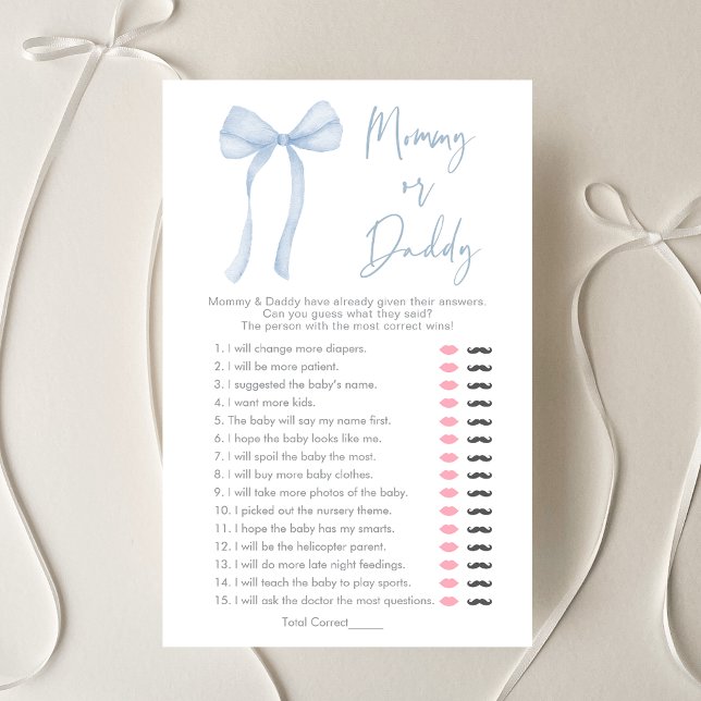 Lámina Juego Blue Bow Boy Mami o Daddy (Subido por el creador)