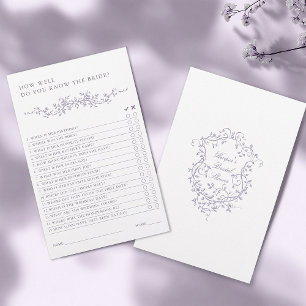 Lámina Juego clásico de ducha de novia de lavanda frances