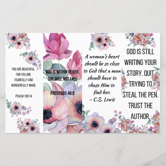 Lámina Juego de 4 marcadores cristianos