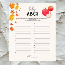 Lámina Juego de ABC del bebé Baby Shower rojo Caramel