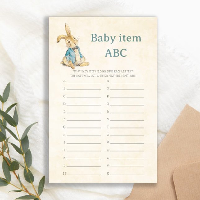 Lámina Juego de ABC para Baby Shower de Peter Rabbit (Subido por el creador)